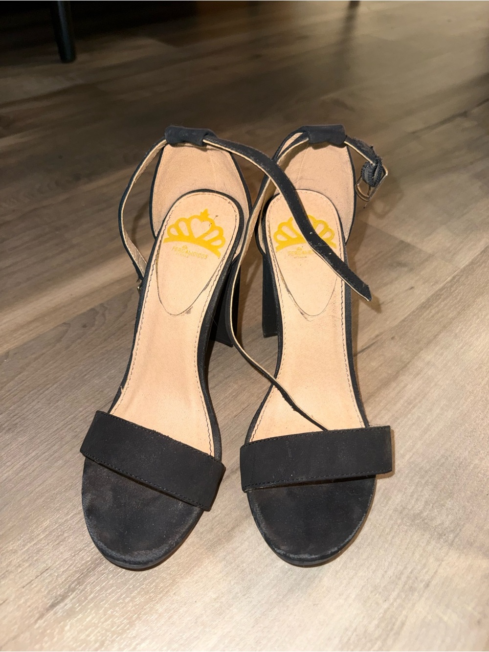 Classic Black Ankle-Strap Heels- Women